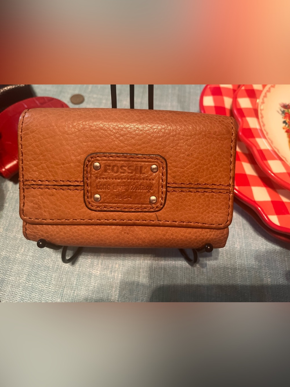 Fossil Women's Cognac Leather Wallet